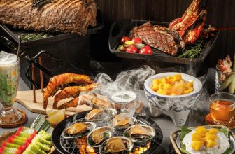 KKday SAVVY 太子酒店自助餐 — 燒海鮮 / 牛扒 / 龍蝦 / 蒸飯 / 甜品 / 水果 拼盤 (官方產品圖)
