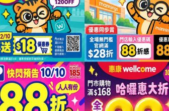 88折優惠 - 屈臣氏 + 萬寧 + 百佳 + 惠康 4 間連鎖店 10月10日限定